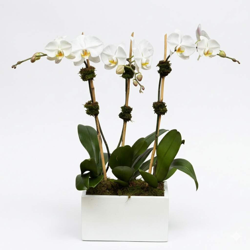 Triple-Stemmed Orchid Plant – City Blossoms