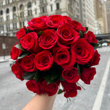 Load image into Gallery viewer, Hand-Tied Bouquet of Red Roses
