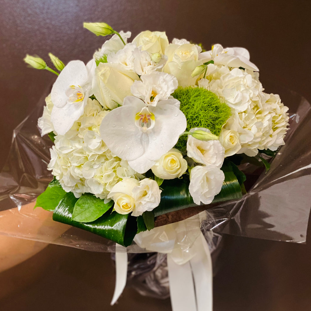 Hand Tied Bouquet - White
