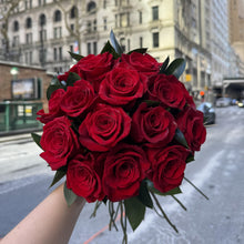 Load image into Gallery viewer, Hand-Tied Bouquet of Red Roses
