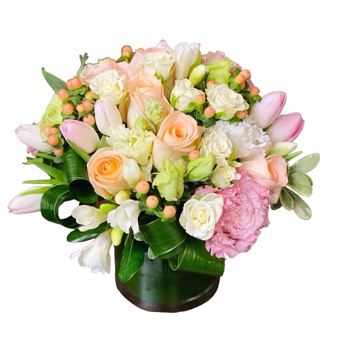 Pink Tulips & Freesias Bouquet